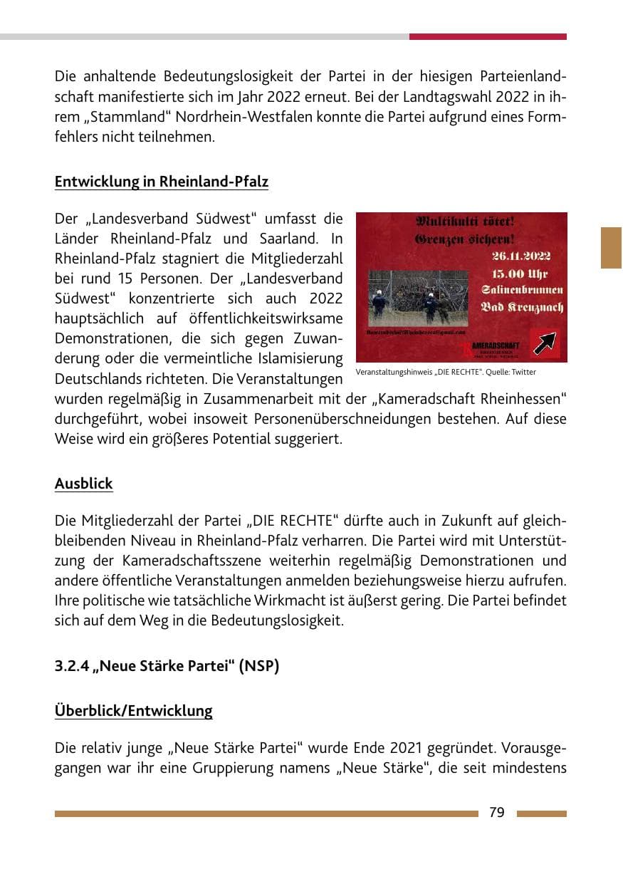 Seite 81 des Verfassungsschutzbericht 2022 Rheinland-Pfalz
