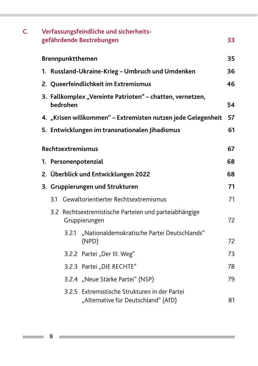 Seite 10 des Verfassungsschutzbericht 2022 Rheinland-Pfalz