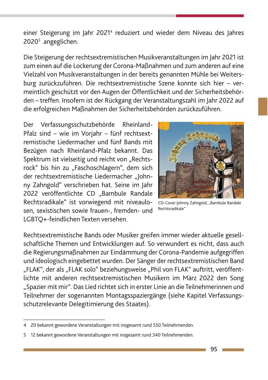 Seite 97 des Verfassungsschutzbericht 2022 Rheinland-Pfalz