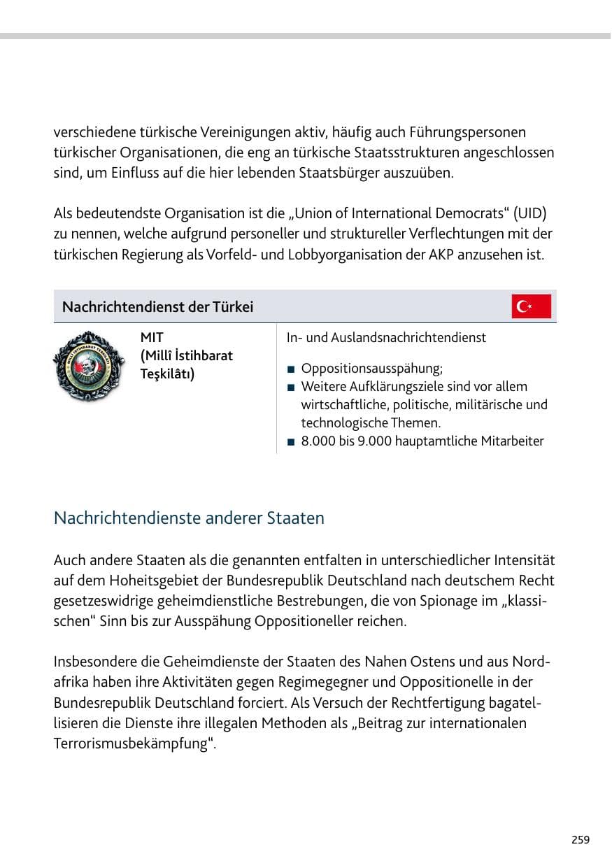 Seite 259 des Verfassungsschutzbericht 2023 Rheinland-Pfalz