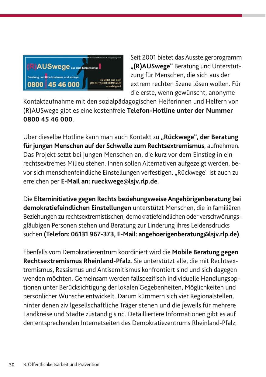 Seite 30 des Verfassungsschutzbericht 2023 Rheinland-Pfalz