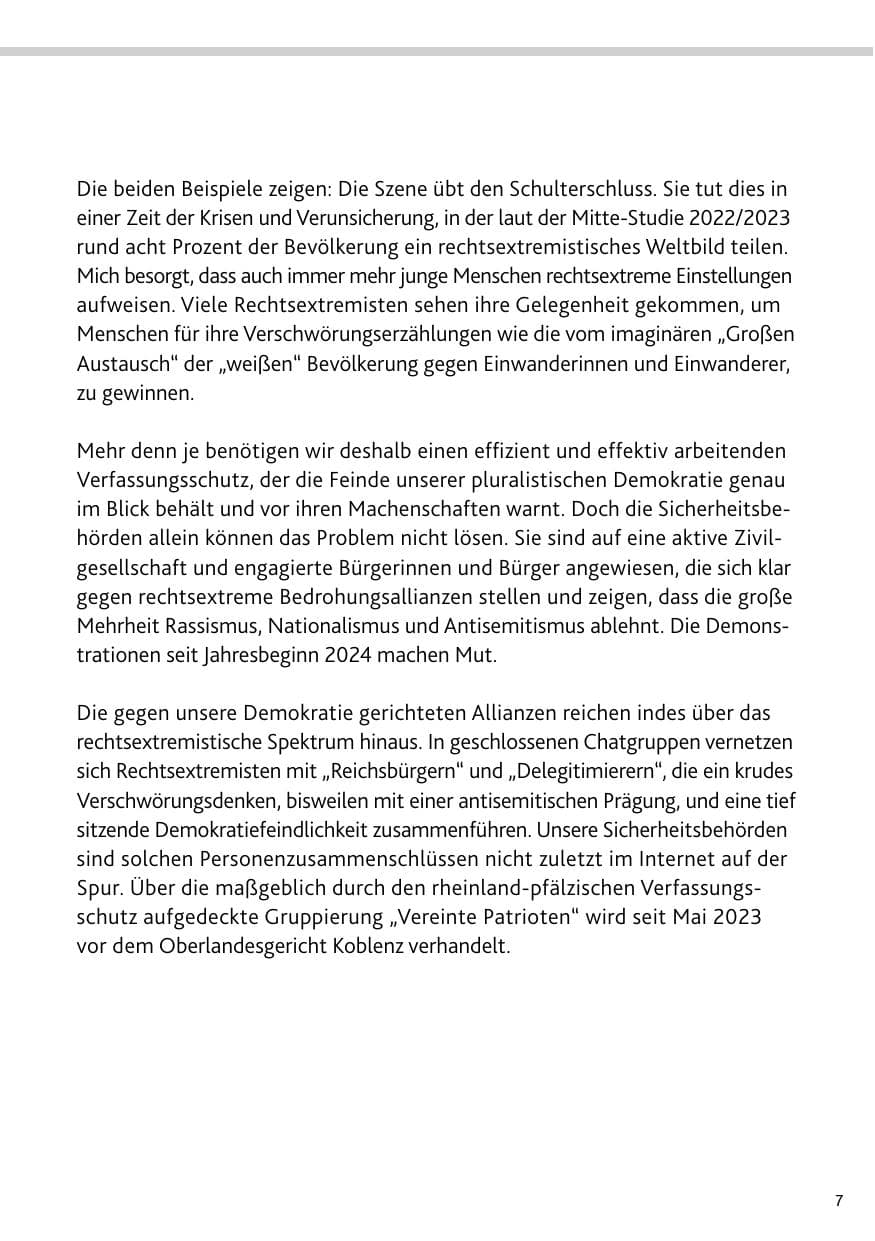 Seite 7 des Verfassungsschutzbericht 2023 Rheinland-Pfalz