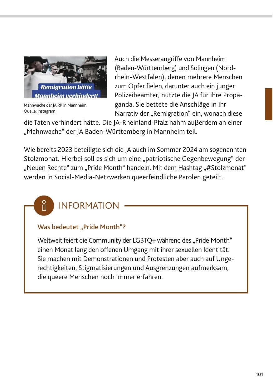 Seite 101 des Verfassungsschutzbericht 2024 Rheinland-Pfalz