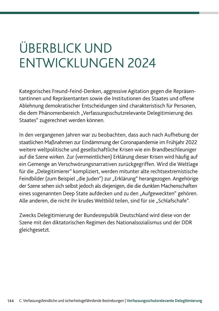 Seite 144 des Verfassungsschutzbericht 2024 Rheinland-Pfalz