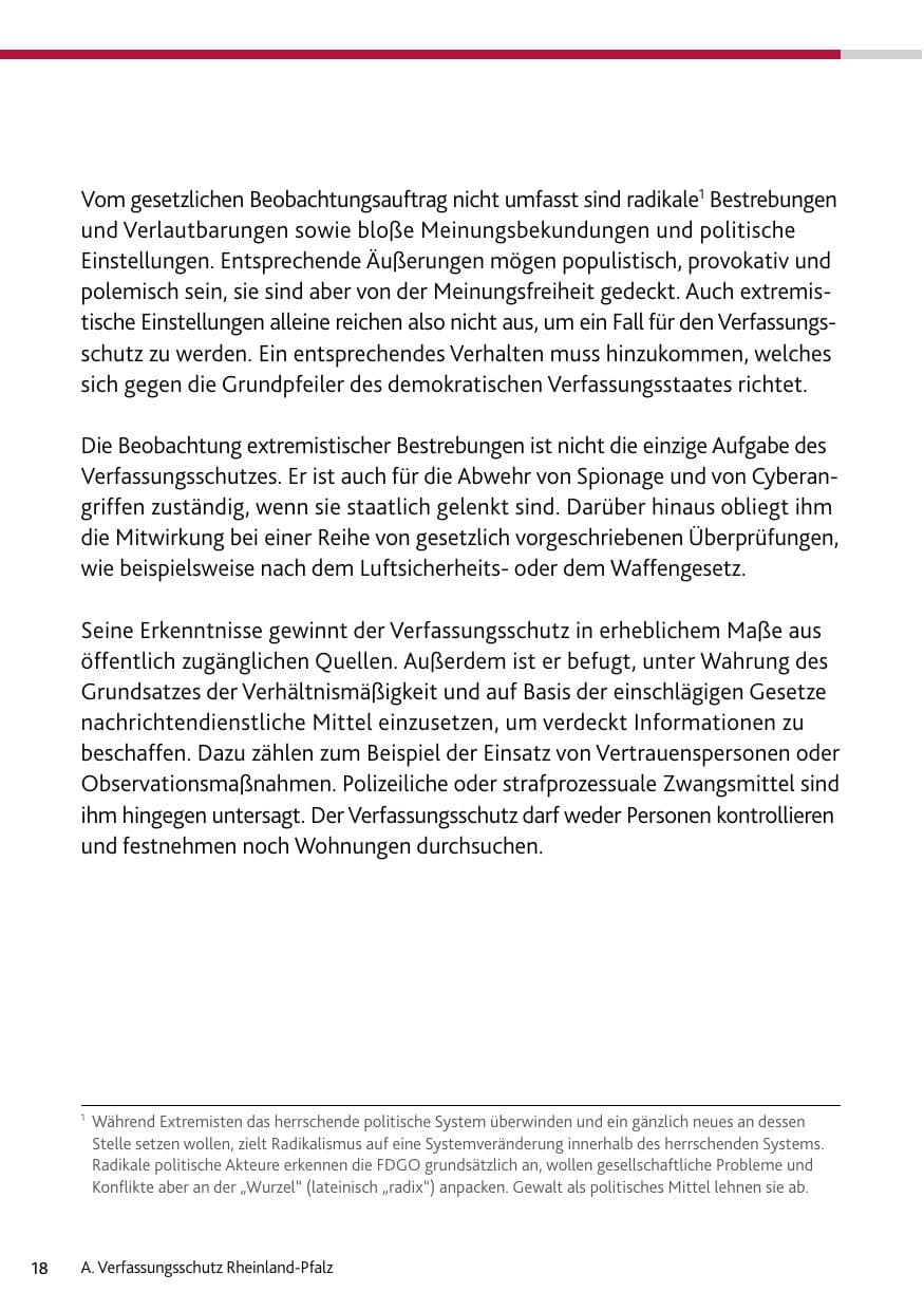 Seite 18 des Verfassungsschutzbericht 2024 Rheinland-Pfalz