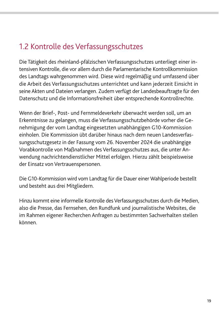 Seite 19 des Verfassungsschutzbericht 2024 Rheinland-Pfalz