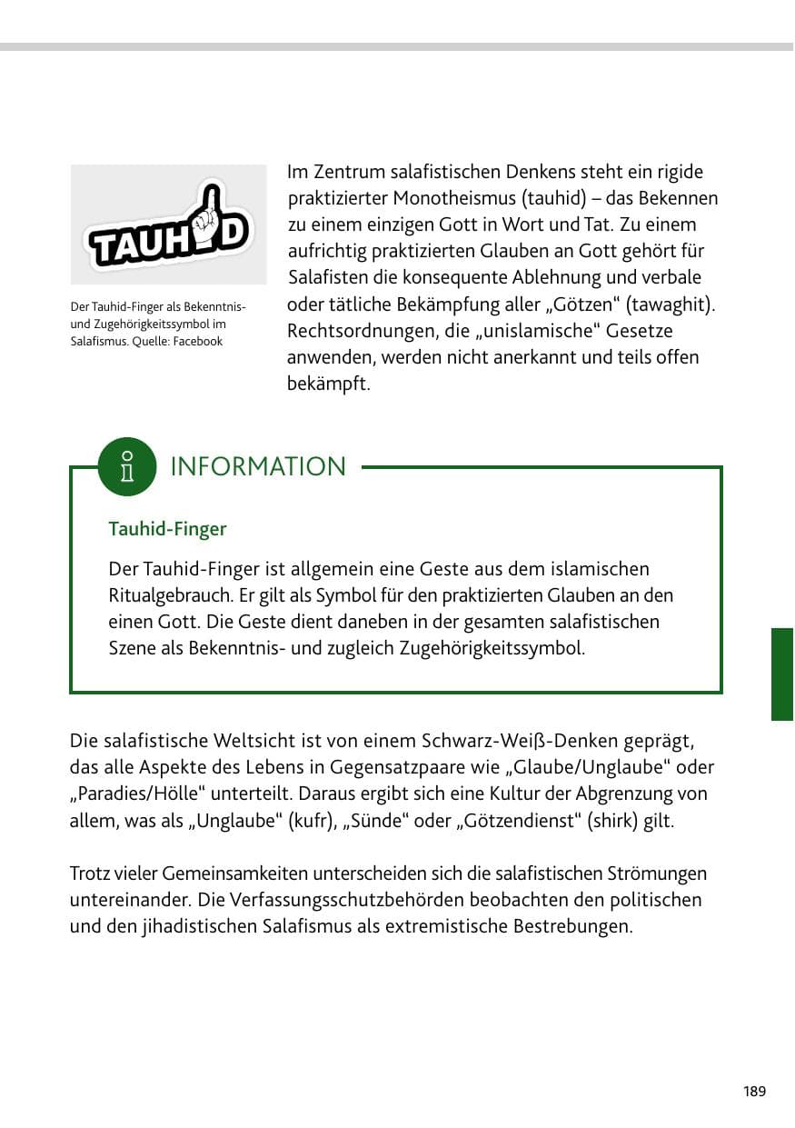Seite 189 des Verfassungsschutzbericht 2024 Rheinland-Pfalz