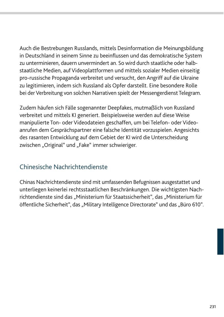 Seite 231 des Verfassungsschutzbericht 2024 Rheinland-Pfalz