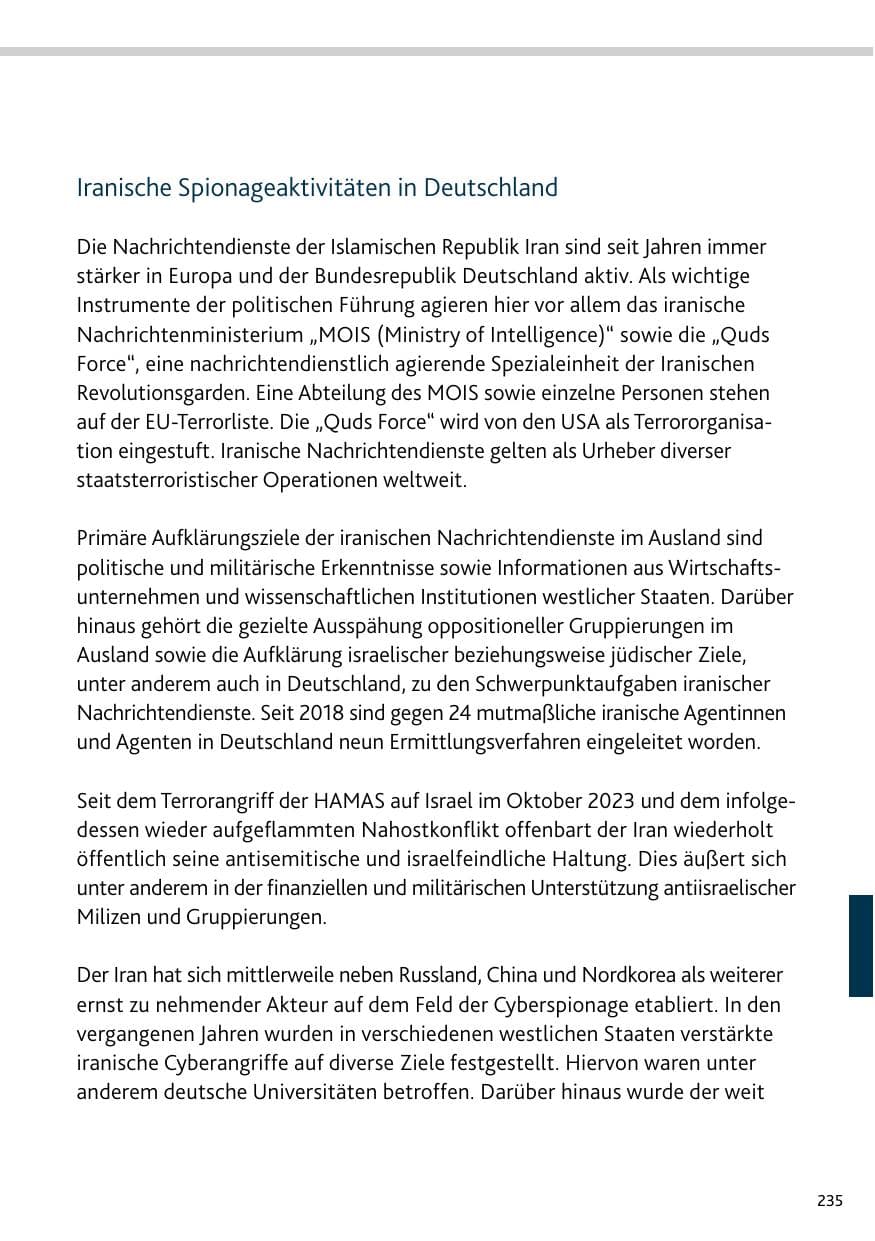 Seite 235 des Verfassungsschutzbericht 2024 Rheinland-Pfalz