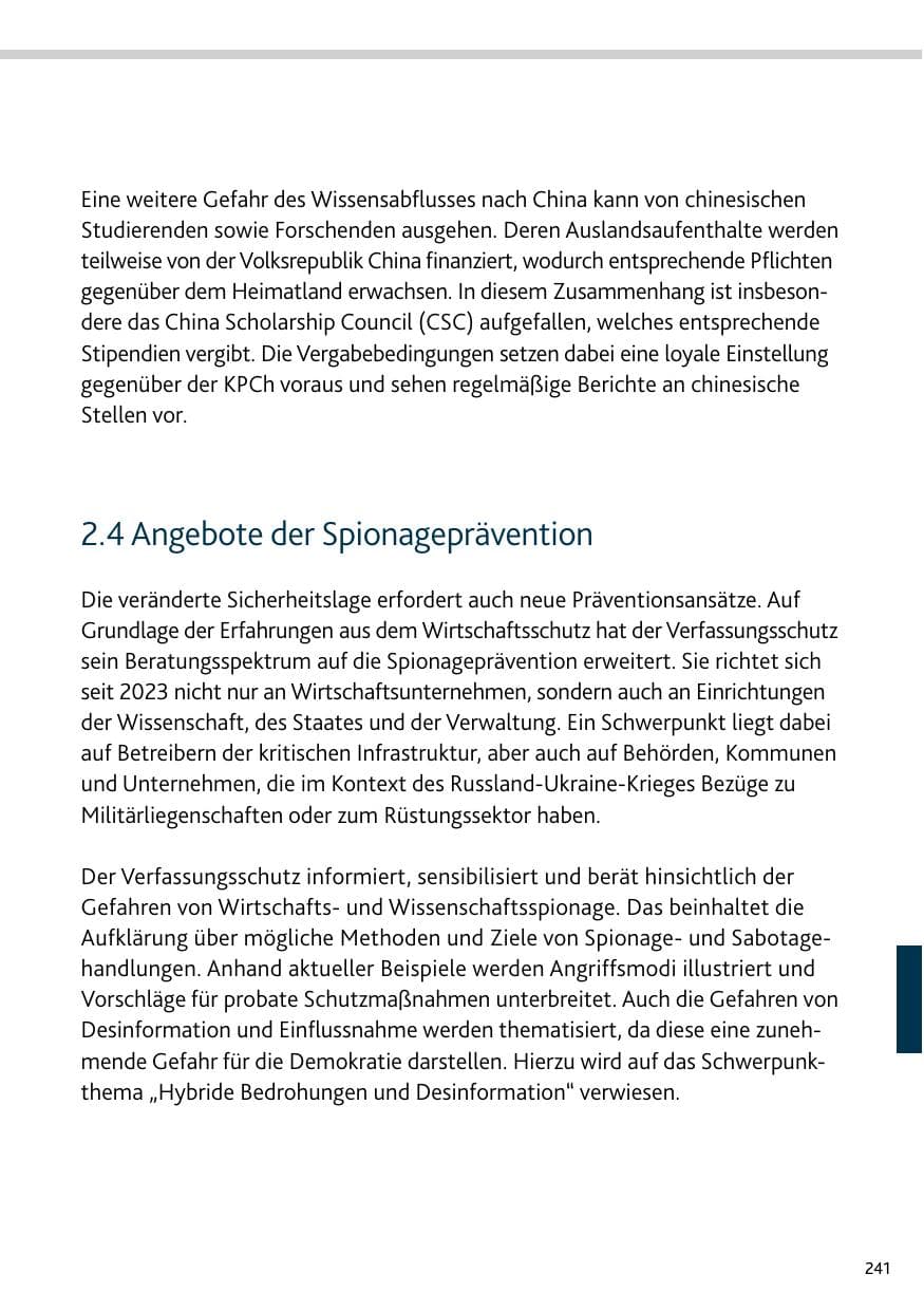 Seite 241 des Verfassungsschutzbericht 2024 Rheinland-Pfalz