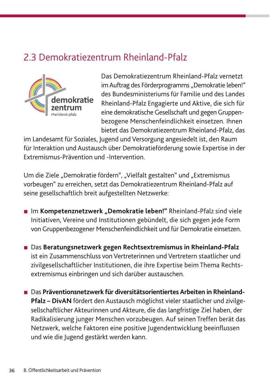 Seite 36 des Verfassungsschutzbericht 2024 Rheinland-Pfalz