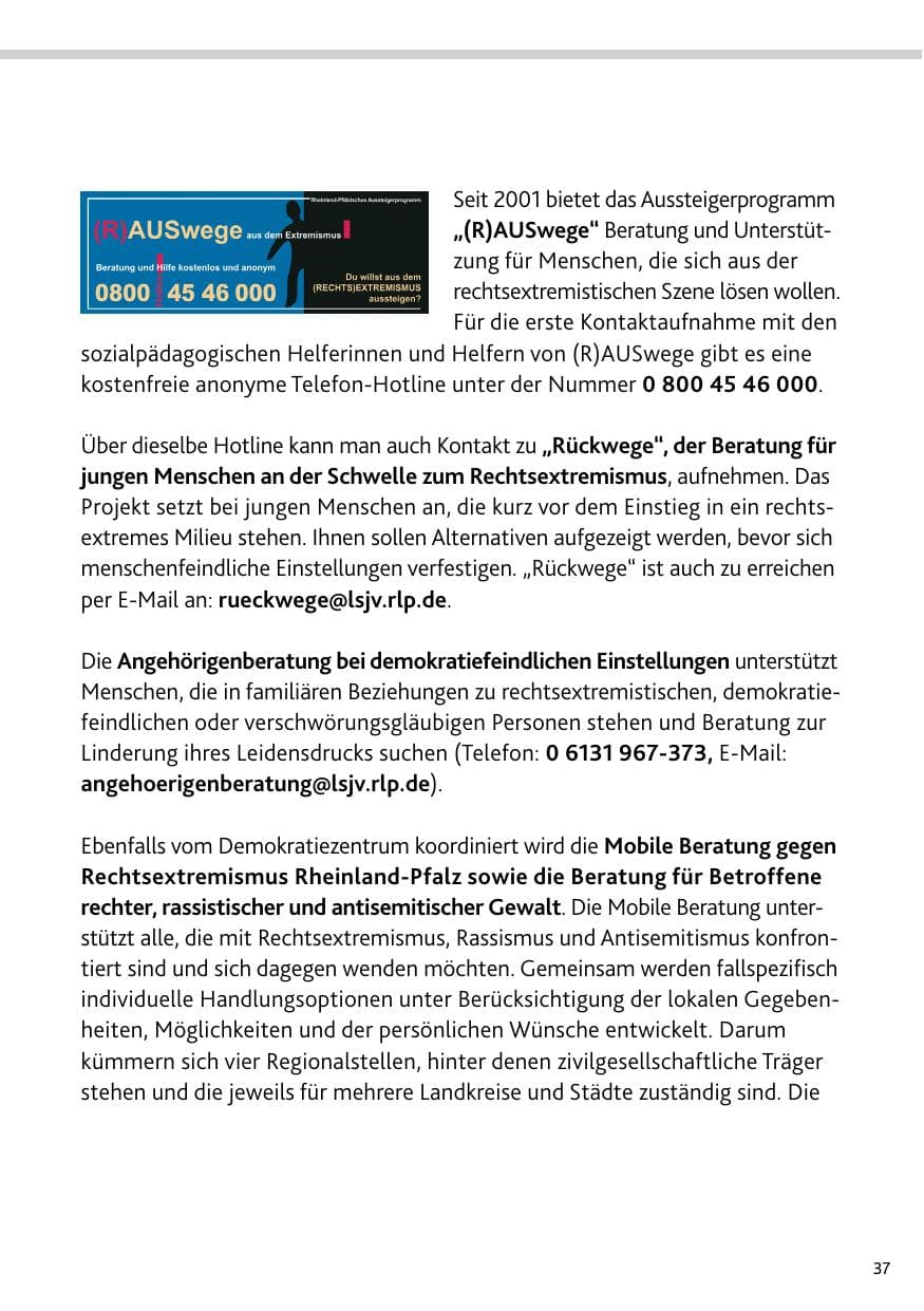 Seite 37 des Verfassungsschutzbericht 2024 Rheinland-Pfalz