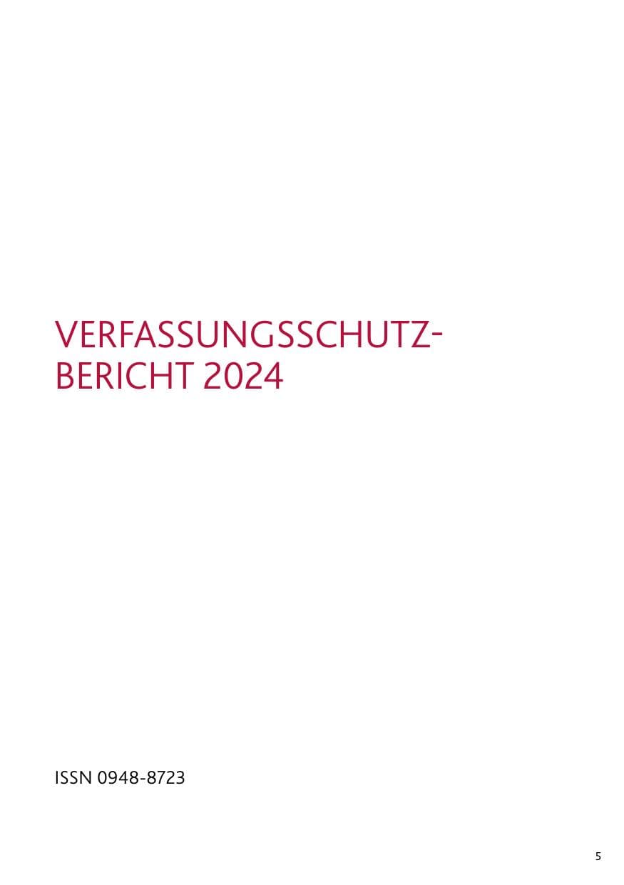 Seite 5 des Verfassungsschutzbericht 2024 Rheinland-Pfalz