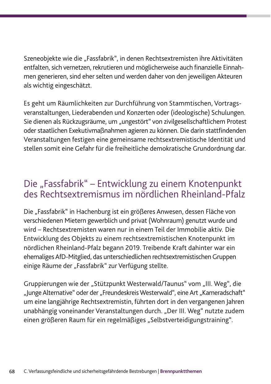 Seite 68 des Verfassungsschutzbericht 2024 Rheinland-Pfalz