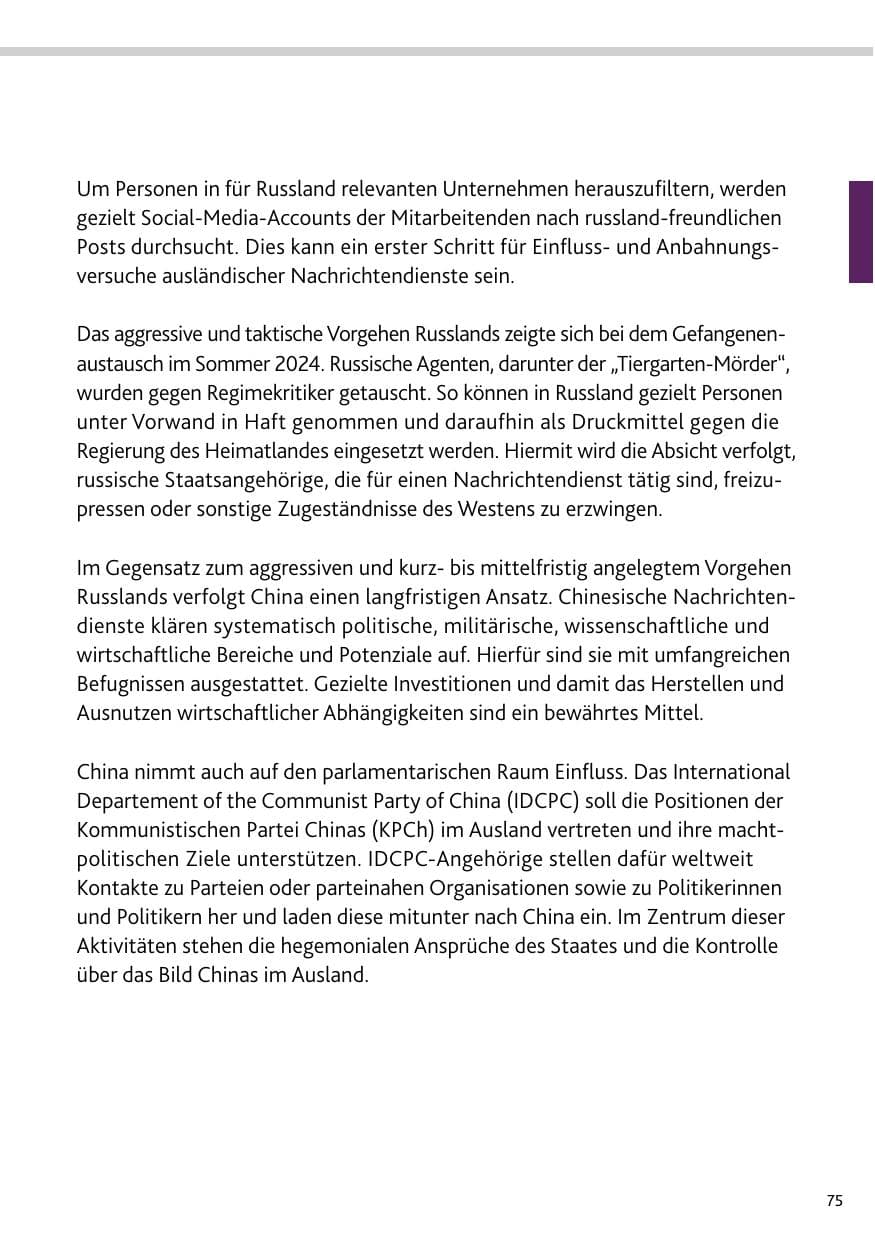 Seite 75 des Verfassungsschutzbericht 2024 Rheinland-Pfalz