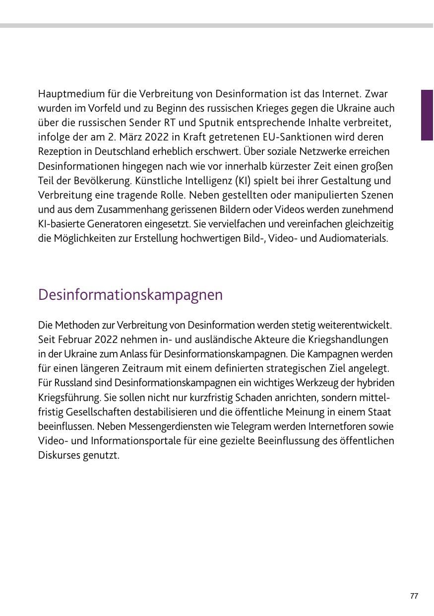 Seite 77 des Verfassungsschutzbericht 2024 Rheinland-Pfalz