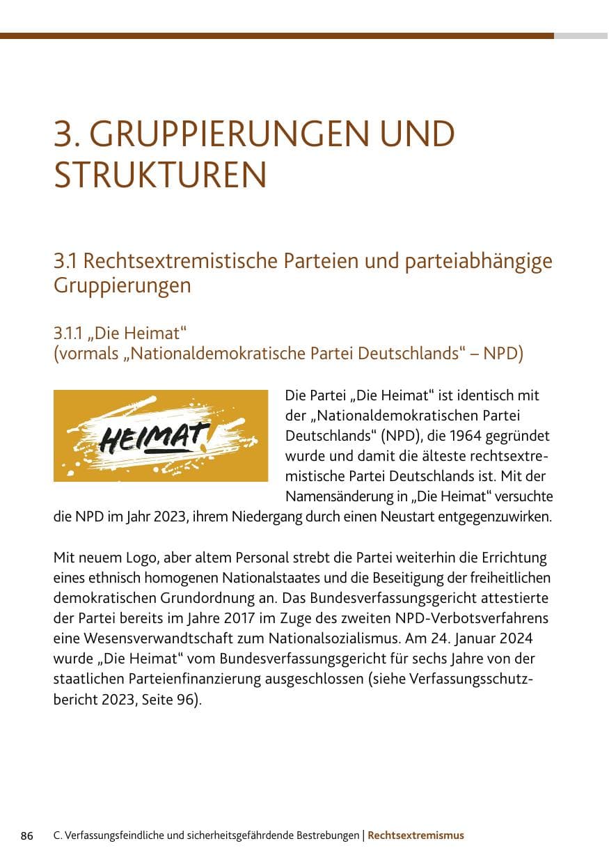 Seite 86 des Verfassungsschutzbericht 2024 Rheinland-Pfalz