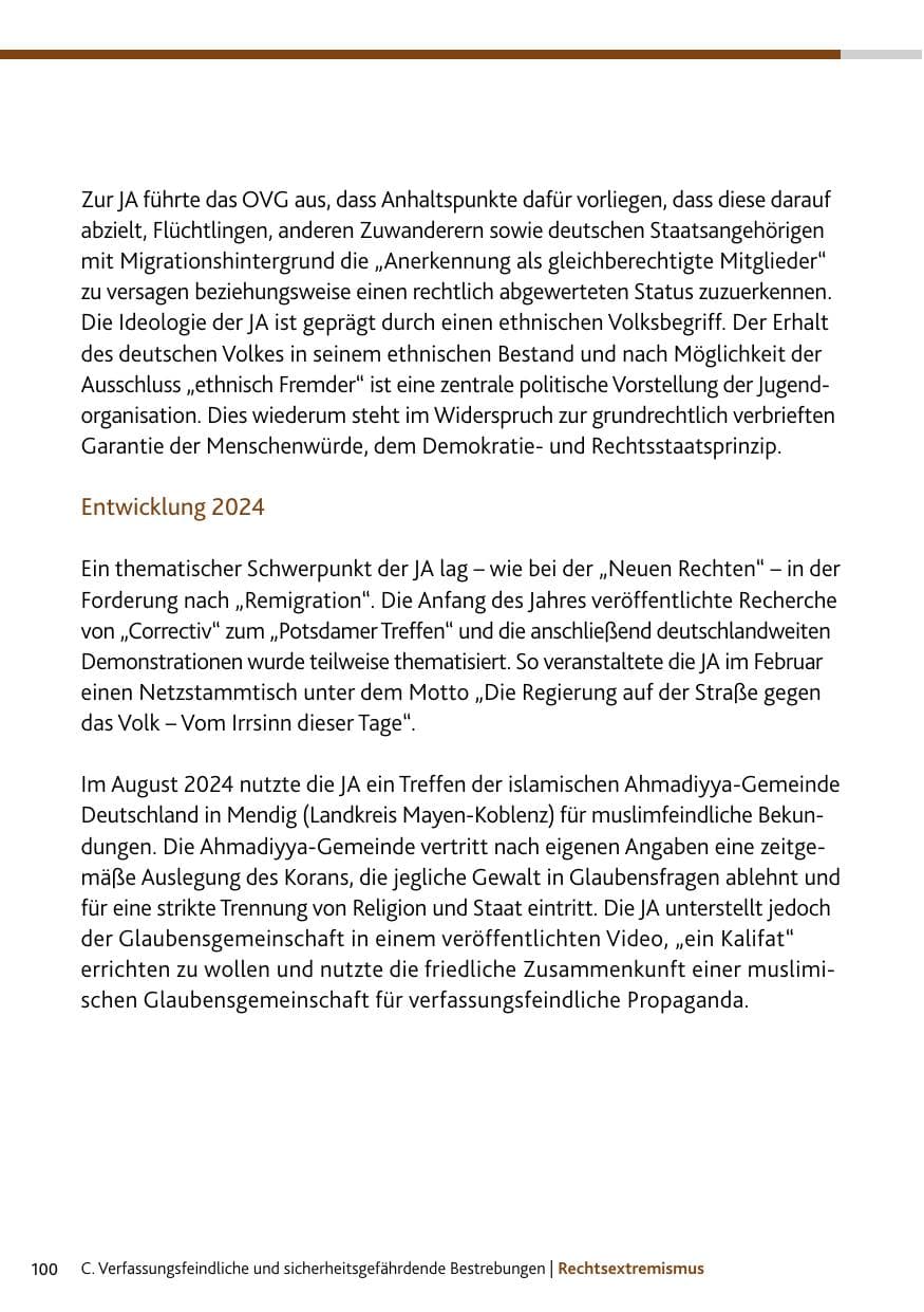 Seite 100 des Verfassungsschutzbericht 2024 Rheinland-Pfalz