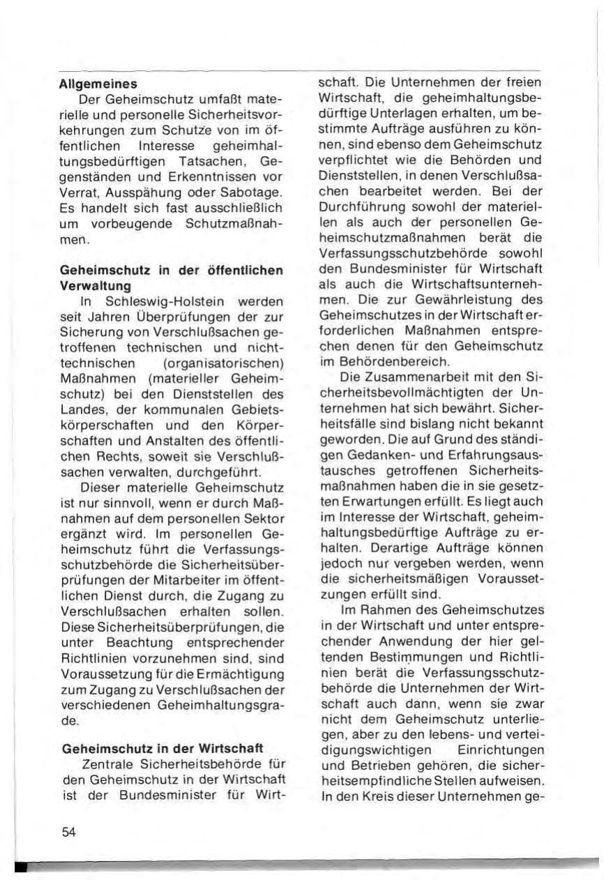Seite 56 des Verfassungsschutzbericht 1976 Schleswig-Holstein