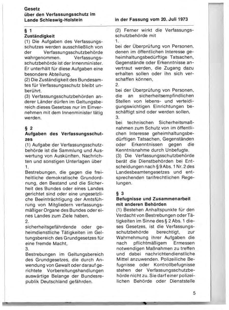 Seite 7 des Verfassungsschutzbericht 1976 Schleswig-Holstein