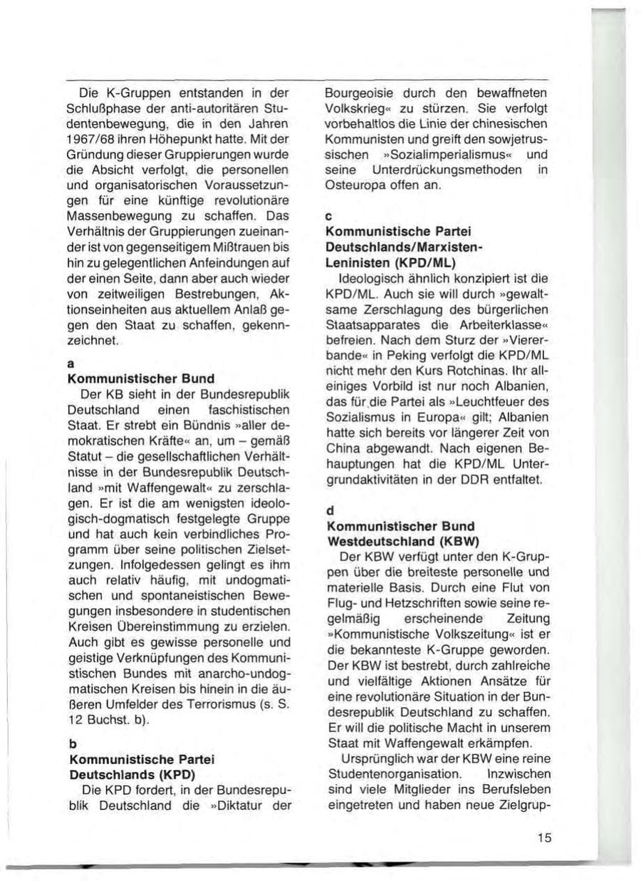 Seite 17 des Verfassungsschutzbericht 1977 Schleswig-Holstein
