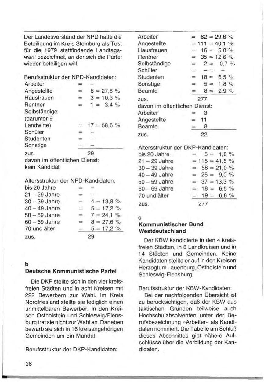 Seite 38 des Verfassungsschutzbericht 1977 Schleswig-Holstein