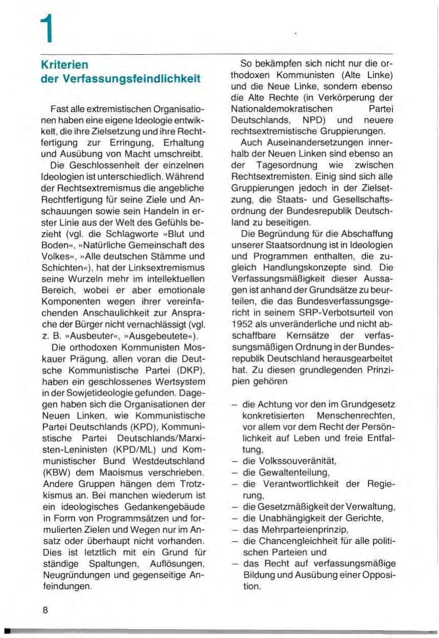 Seite 10 des Verfassungsschutzbericht 1977 Schleswig-Holstein