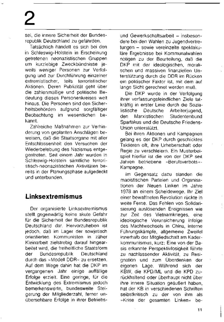 Seite 13 des Verfassungsschutzbericht 1978 Schleswig-Holstein