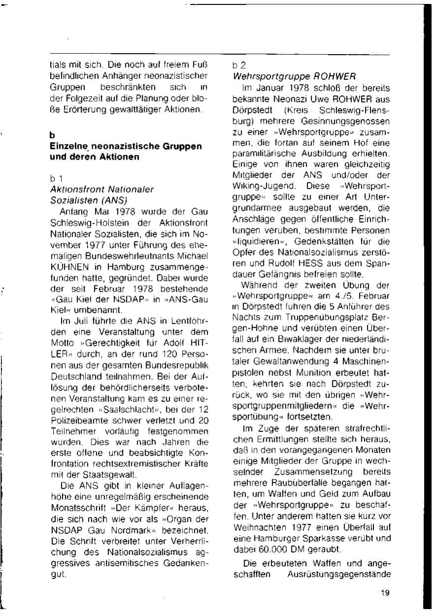 Seite 21 des Verfassungsschutzbericht 1978 Schleswig-Holstein