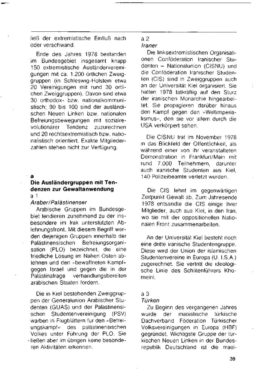 Seite 41 des Verfassungsschutzbericht 1978 Schleswig-Holstein