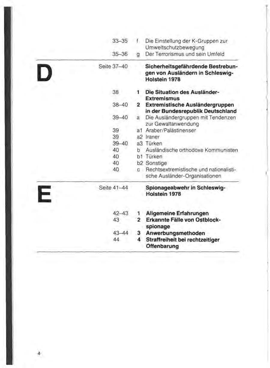 Seite 6 des Verfassungsschutzbericht 1978 Schleswig-Holstein