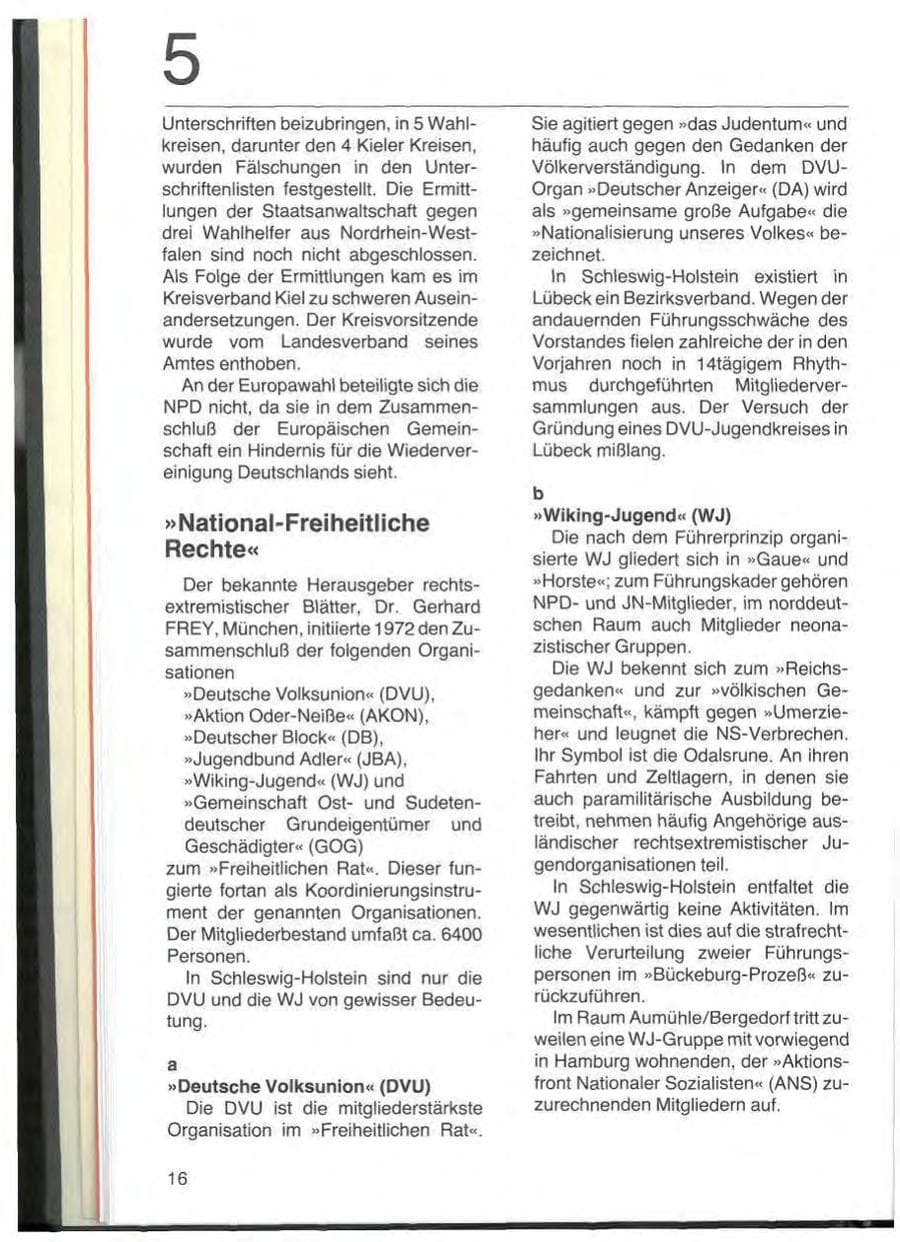 Seite 18 des Verfassungsschutzbericht 1979 Schleswig-Holstein