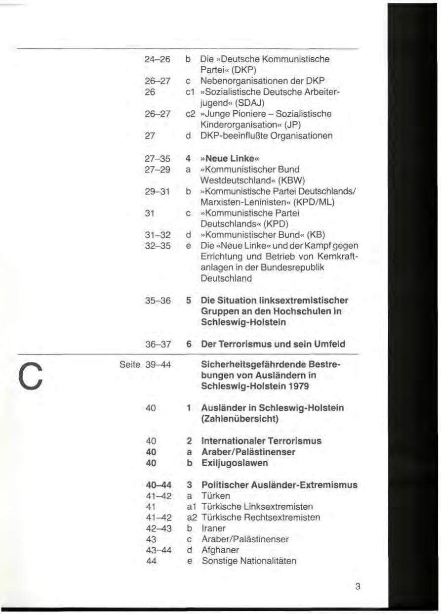 Seite 5 des Verfassungsschutzbericht 1979 Schleswig-Holstein