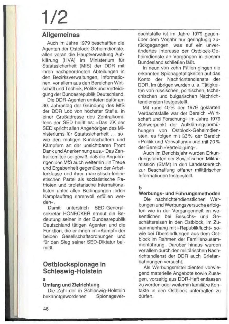 Seite 48 des Verfassungsschutzbericht 1979 Schleswig-Holstein
