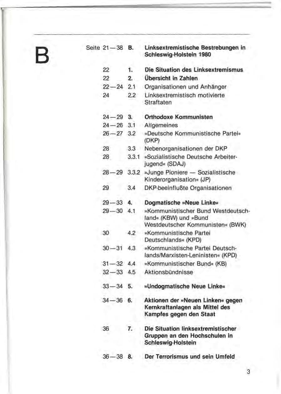 Seite 5 des Verfassungsschutzbericht 1980 Schleswig-Holstein