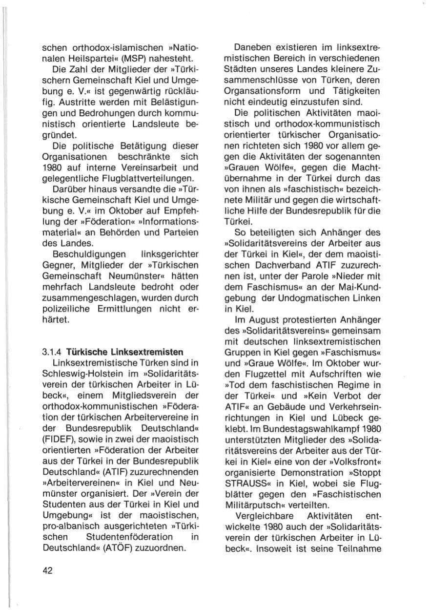 Seite 44 des Verfassungsschutzbericht 1980 Schleswig-Holstein