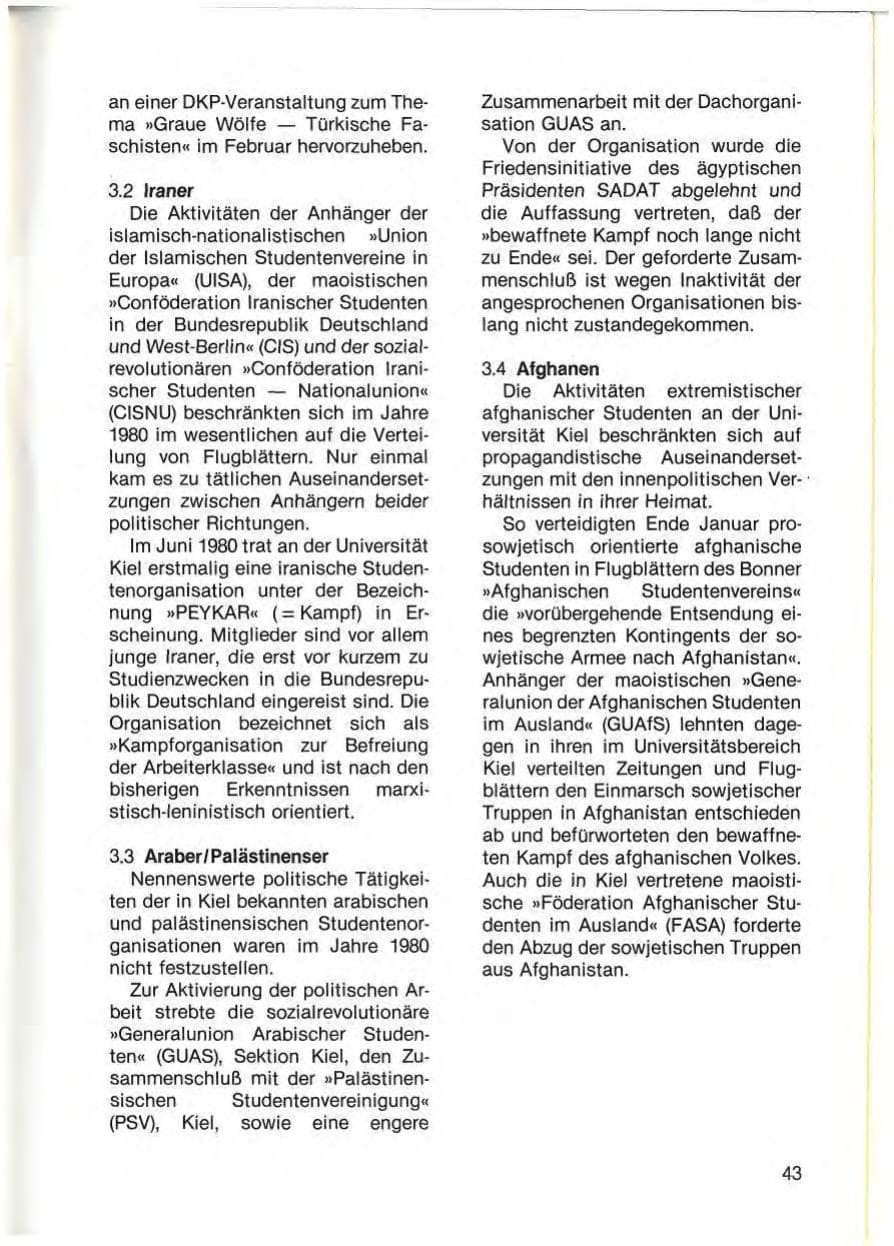 Seite 45 des Verfassungsschutzbericht 1980 Schleswig-Holstein