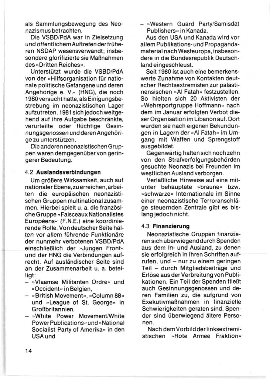 Seite 16 des Verfassungsschutzbericht 1981 Schleswig-Holstein