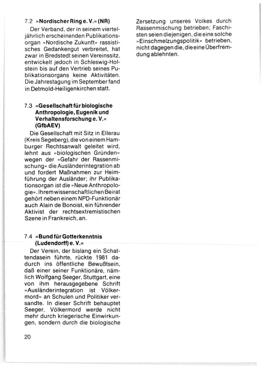 Seite 22 des Verfassungsschutzbericht 1981 Schleswig-Holstein