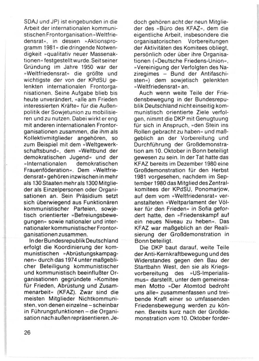 Seite 28 des Verfassungsschutzbericht 1981 Schleswig-Holstein