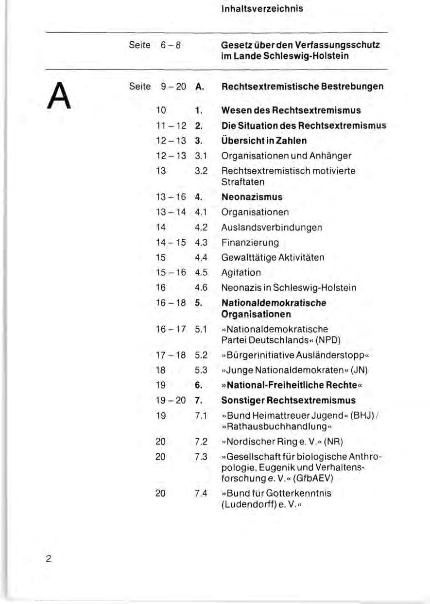 Seite 4 des Verfassungsschutzbericht 1981 Schleswig-Holstein