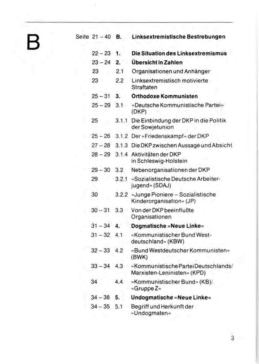 Seite 5 des Verfassungsschutzbericht 1981 Schleswig-Holstein