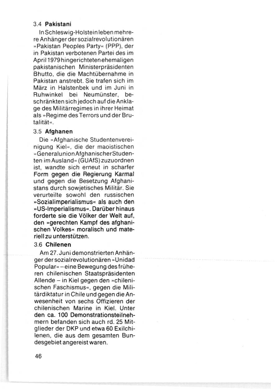 Seite 48 des Verfassungsschutzbericht 1981 Schleswig-Holstein