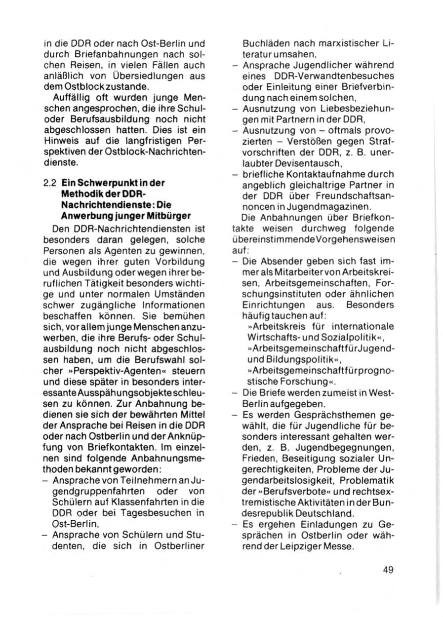 Seite 51 des Verfassungsschutzbericht 1981 Schleswig-Holstein