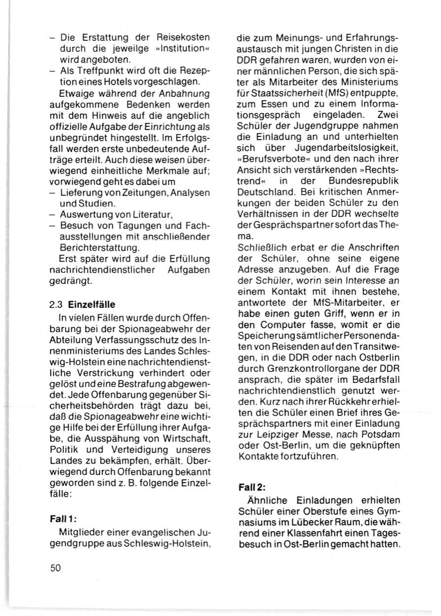 Seite 52 des Verfassungsschutzbericht 1981 Schleswig-Holstein