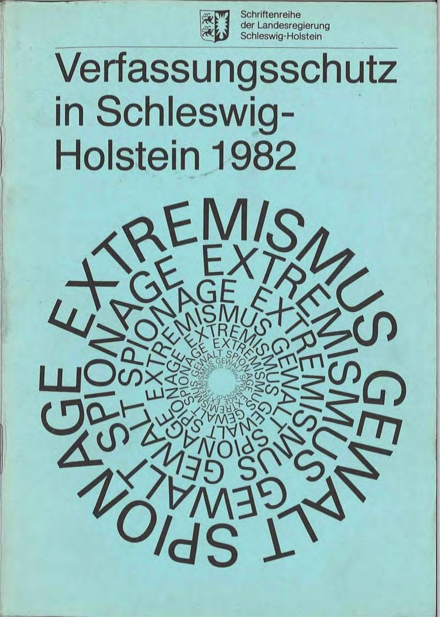 Seite 1 des Verfassungsschutzbericht 1982 Schleswig-Holstein