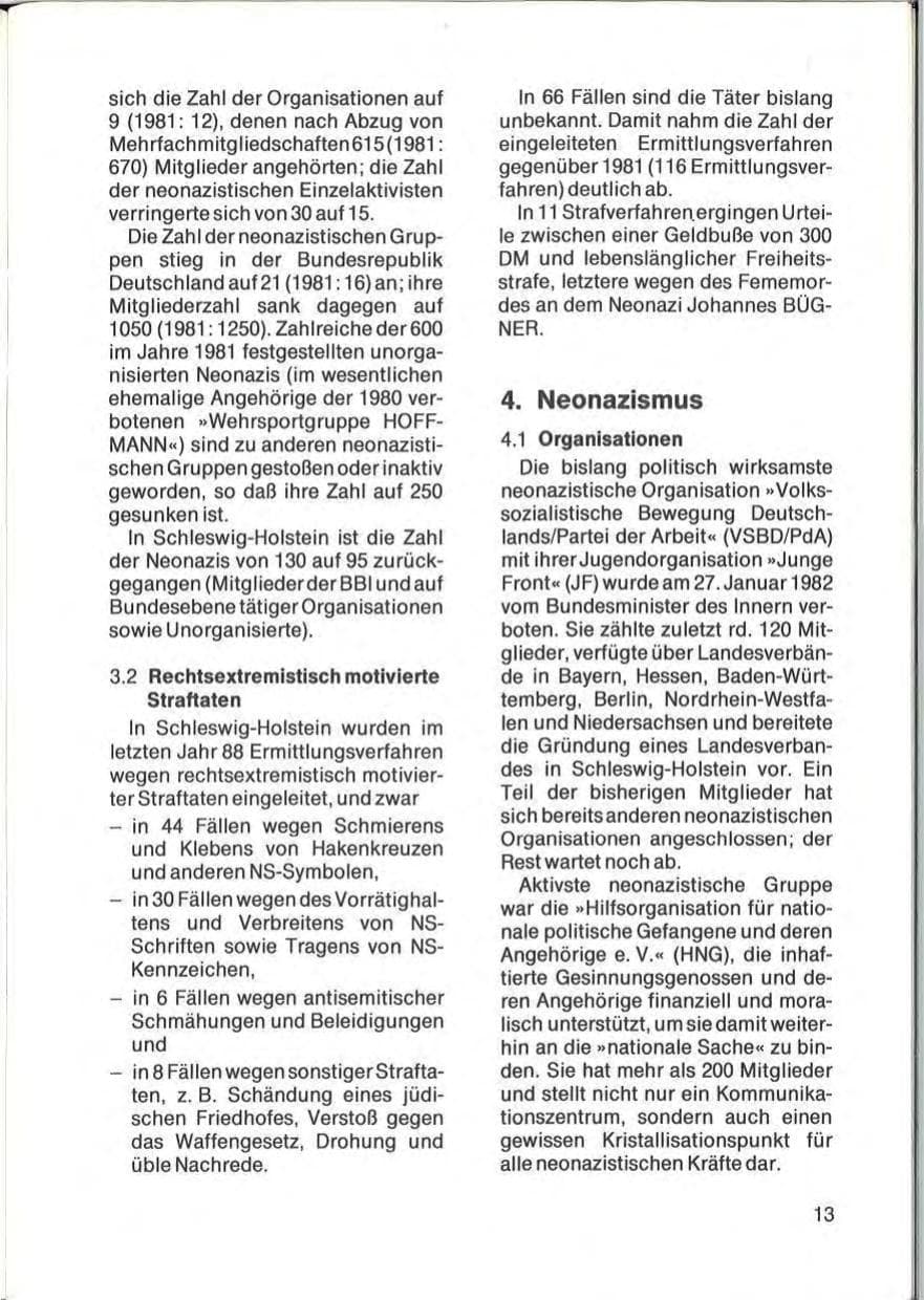 Seite 15 des Verfassungsschutzbericht 1982 Schleswig-Holstein