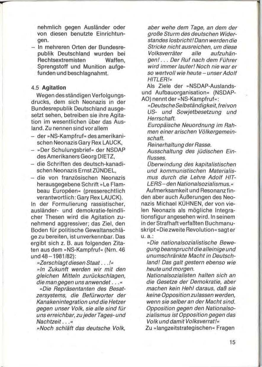 Seite 17 des Verfassungsschutzbericht 1982 Schleswig-Holstein