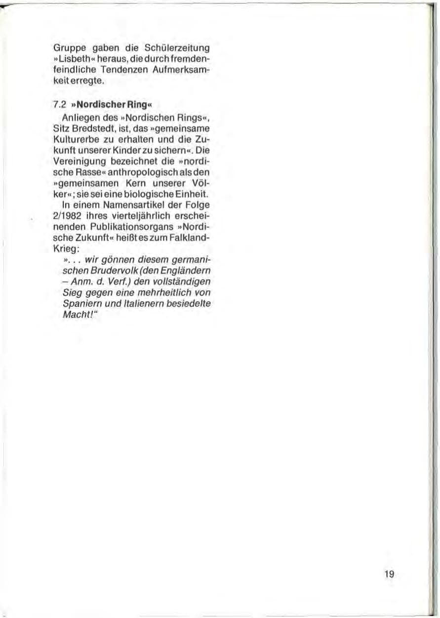 Seite 21 des Verfassungsschutzbericht 1982 Schleswig-Holstein