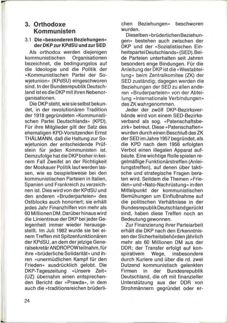 Seite 26 des Verfassungsschutzbericht 1982 Schleswig-Holstein